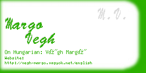 margo vegh business card